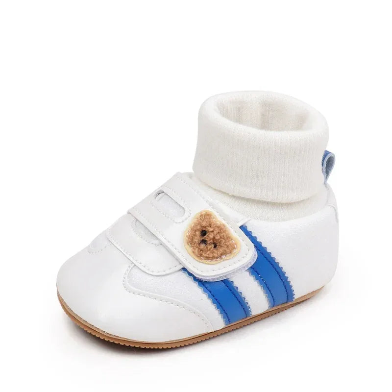 Anti Slip Baby Shoes First Walkers Ankle Covered Autumn Winter - ToylandEU
