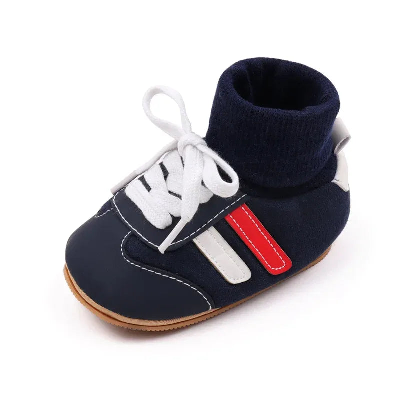 Anti Slip Baby Shoes First Walkers Ankle Covered Autumn Winter - ToylandEU