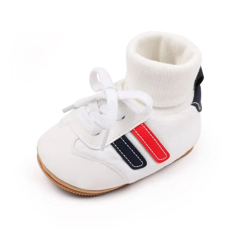 Anti Slip Baby Shoes First Walkers Ankle Covered Autumn Winter - ToylandEU
