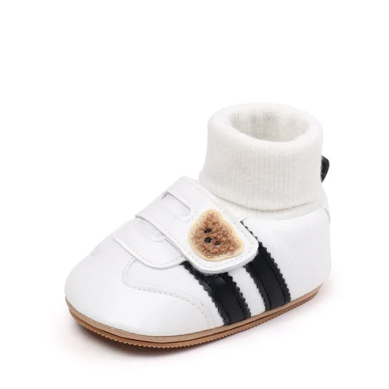 Anti Slip Baby Shoes First Walkers Ankle Covered Autumn Winter - ToylandEU