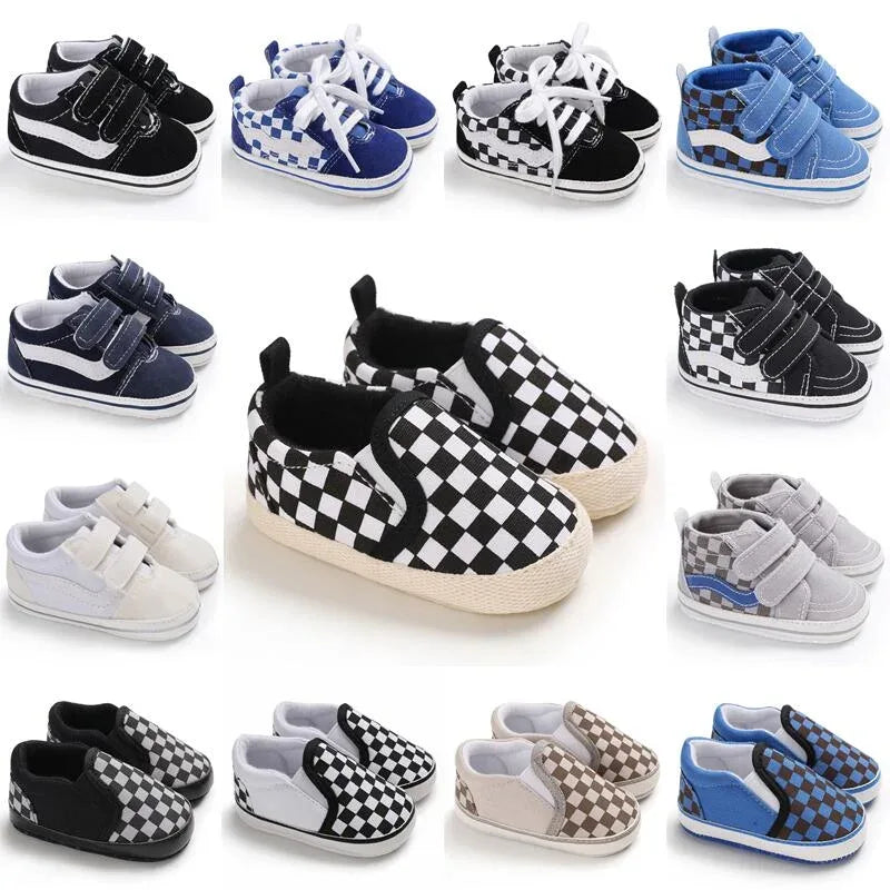 Anti Slip Baby Shoes First Walkers Soft Canvas Sneakers - ToylandEU