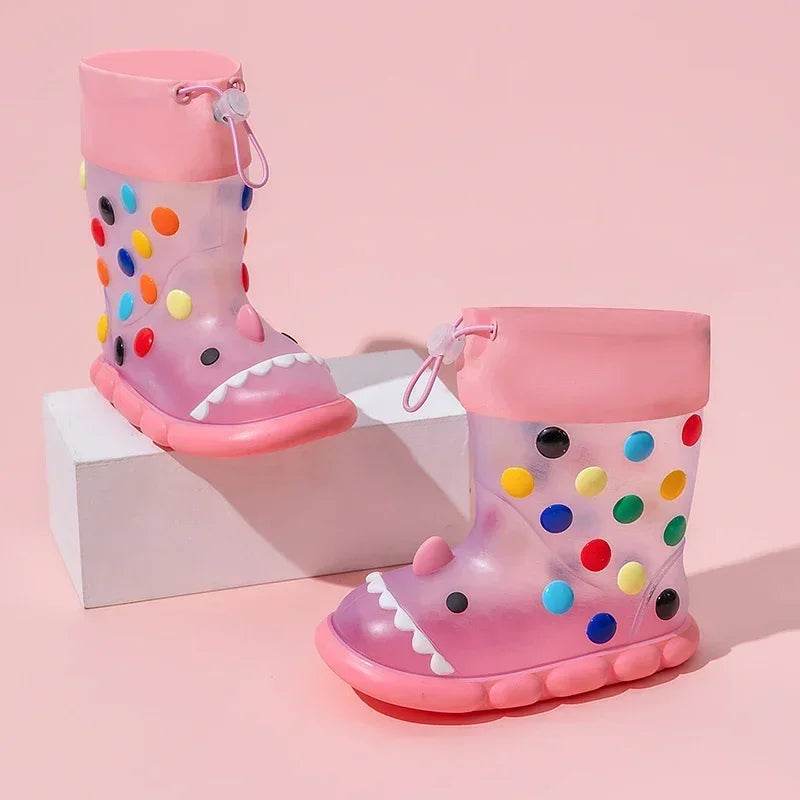 Anti Slip Rain Boots Cartoon Print Waterproof For Kids - ToylandEU