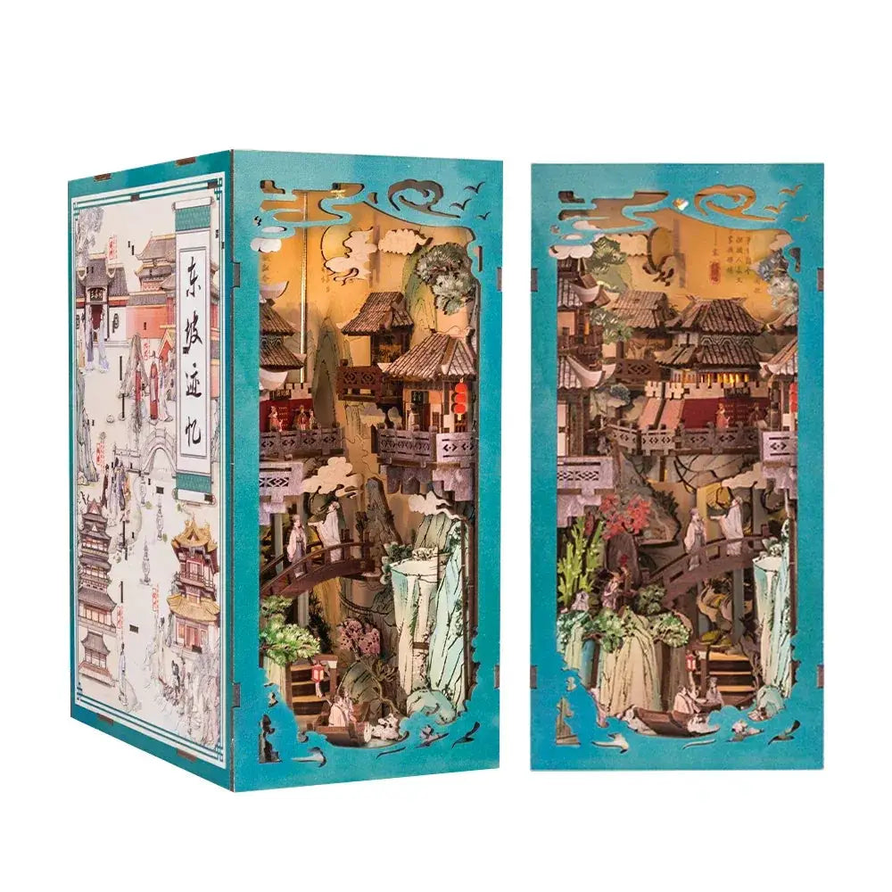 Antiquity Book Nook Dollhouse Kit With Touch Light - ToylandEU
