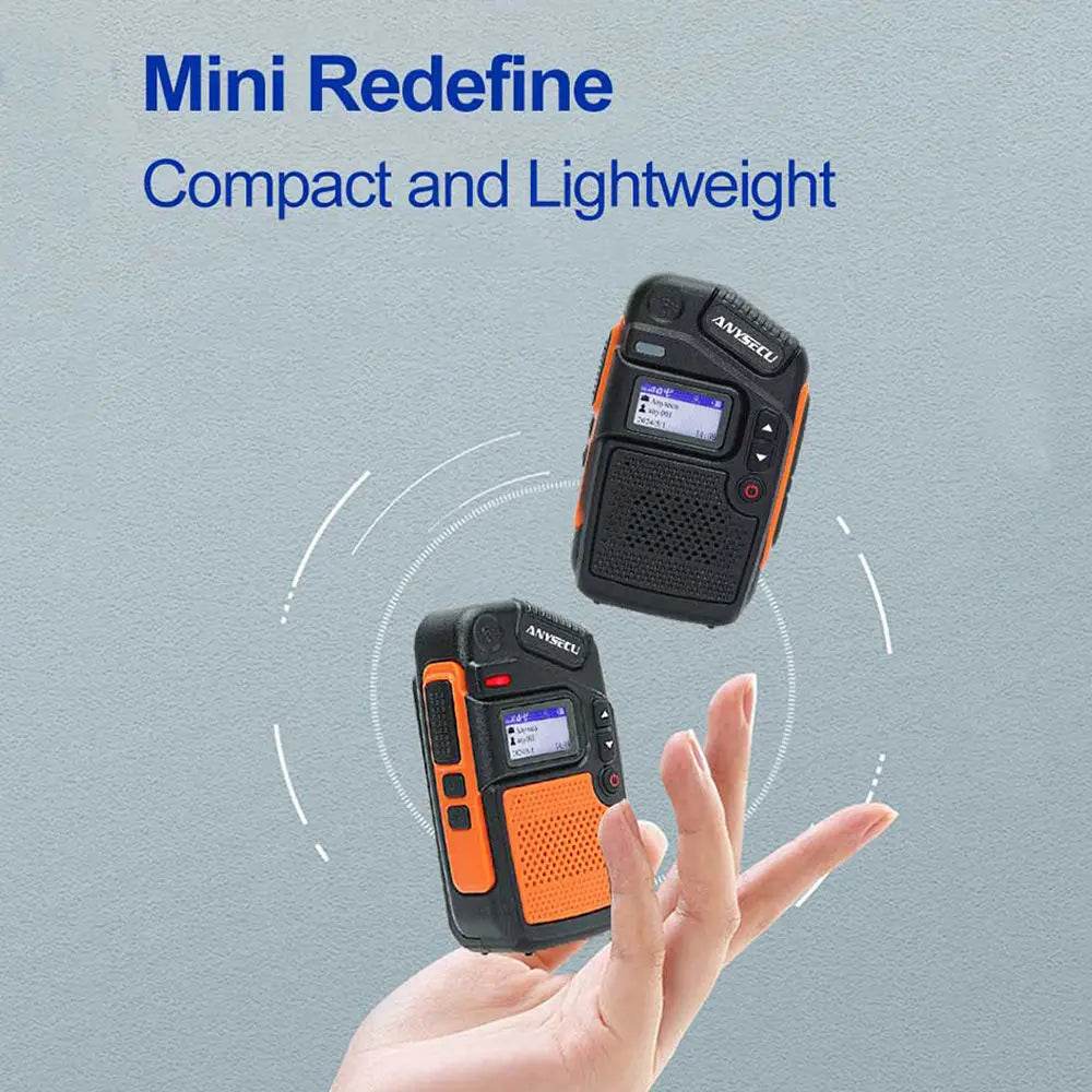 Anysecu C200 4G POC Network Radio Rerlptt Long Talk Mini Walkie Talkie - ToylandEU