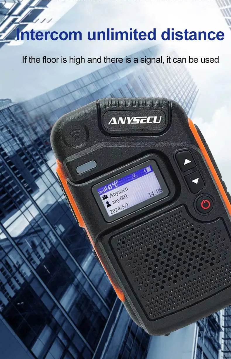Anysecu C200 4G POC Network Radio Rerlptt Long Talk Mini Walkie Talkie - ToylandEU