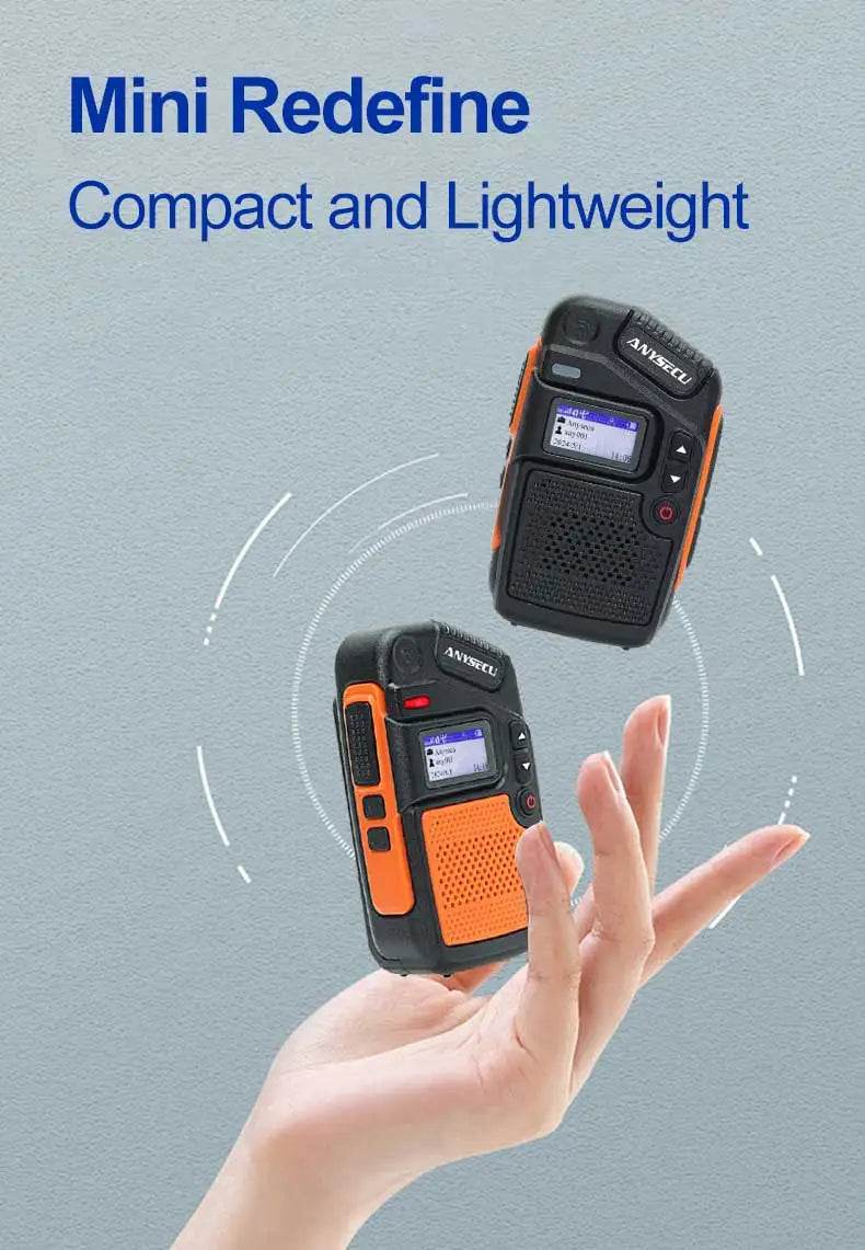 Anysecu C200 4G POC Network Radio Rerlptt Long Talk Mini Walkie Talkie - ToylandEU