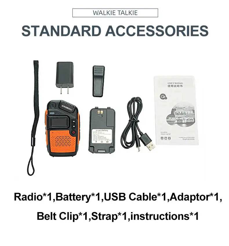 Anysecu C200 4G POC Network Radio Rerlptt Long Talk Mini Walkie Talkie - ToylandEU