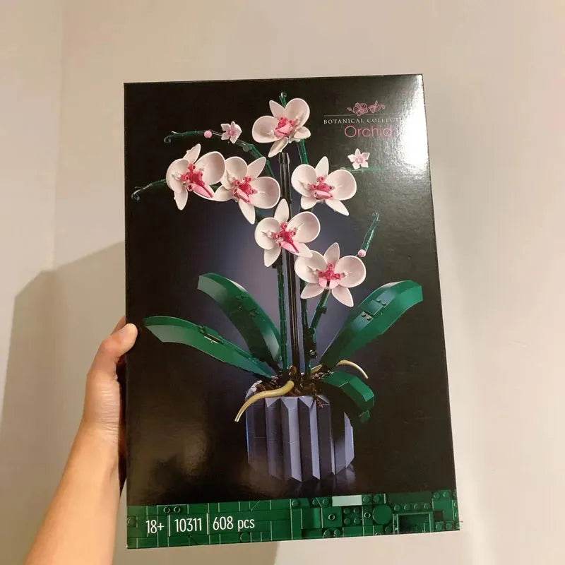 Aoger 10311 Orchid Bouquet Building Blocks Set for Creative Decor - ToylandEU
