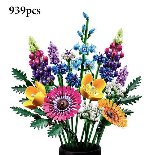 Aoger 10311 Orchid Bouquet Building Blocks Set for Creative Decor - ToylandEU