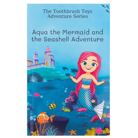 Aqua the Mermaid Storybook for Kids - Aqua Seashell Adventure - Toothbrush Toys