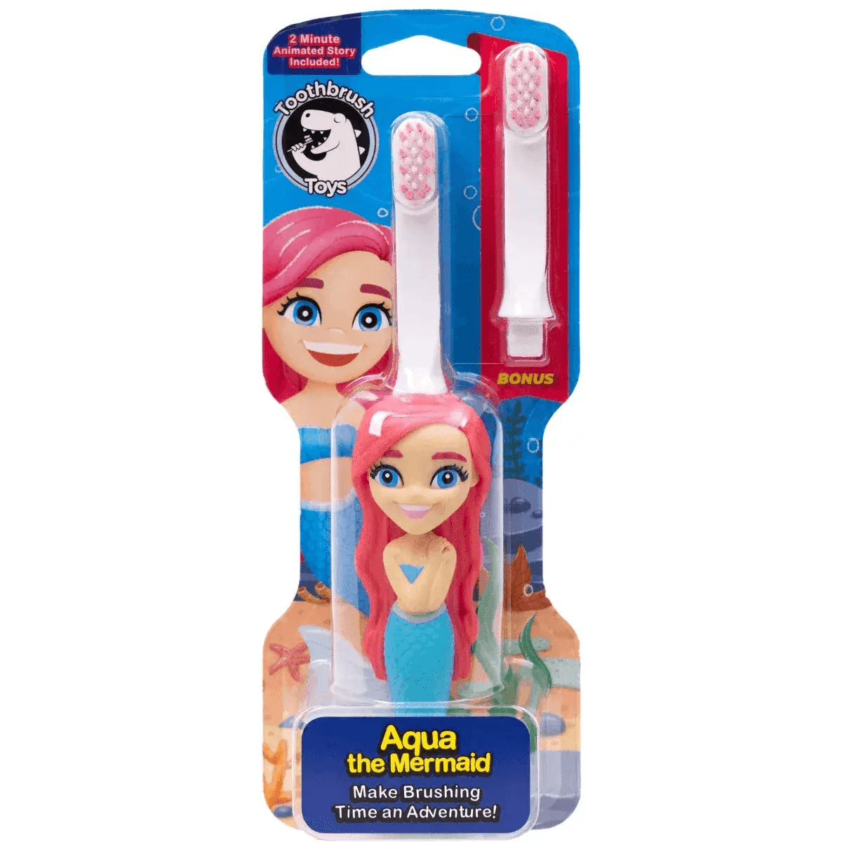 Aqua the Mermaid Toothbrush for Kids With Toy Fun - ToylandEU