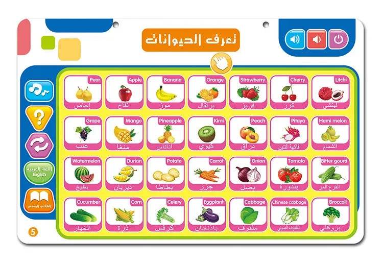 Arabic English Alphabet Tablet for Kids Learn Vocabulary and Pronounce Muslim Educational Toys - ToylandEU
