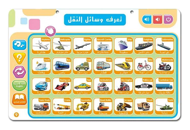 Arabic English Alphabet Tablet for Kids Learn Vocabulary and Pronounce Muslim Educational Toys - ToylandEU
