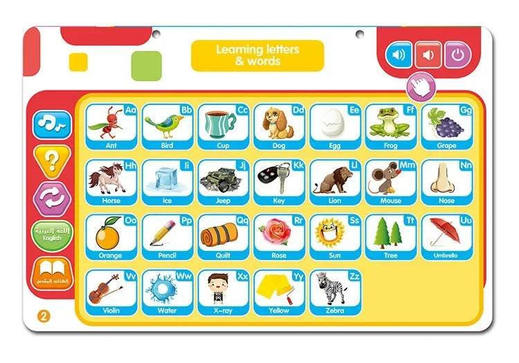 Arabic English Alphabet Tablet for Kids Learn Vocabulary and Pronounce Muslim Educational Toys - ToylandEU