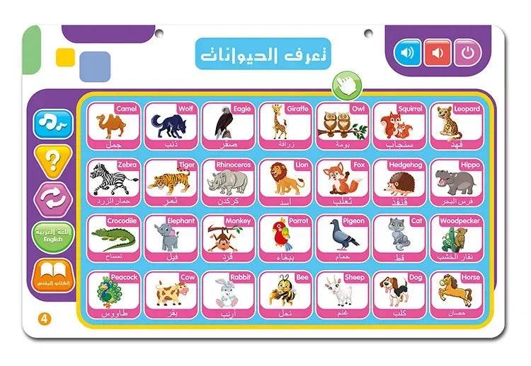 Arabic English Alphabet Tablet for Kids Learn Vocabulary and Pronounce Muslim Educational Toys - ToylandEU