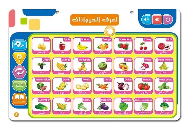 Arabic English Alphabet Tablet for Kids Learn Vocabulary and Pronounce Muslim Educational Toys - ToylandEU