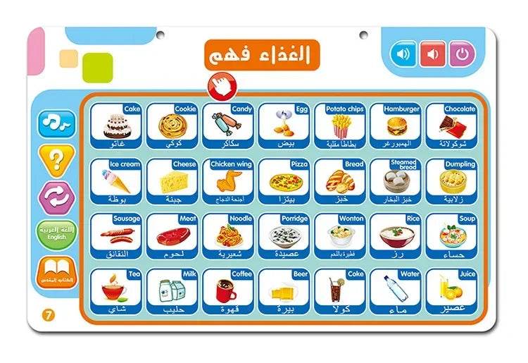 Arabic English Alphabet Tablet for Kids Learn Vocabulary and Pronounce Muslim Educational Toys - ToylandEU