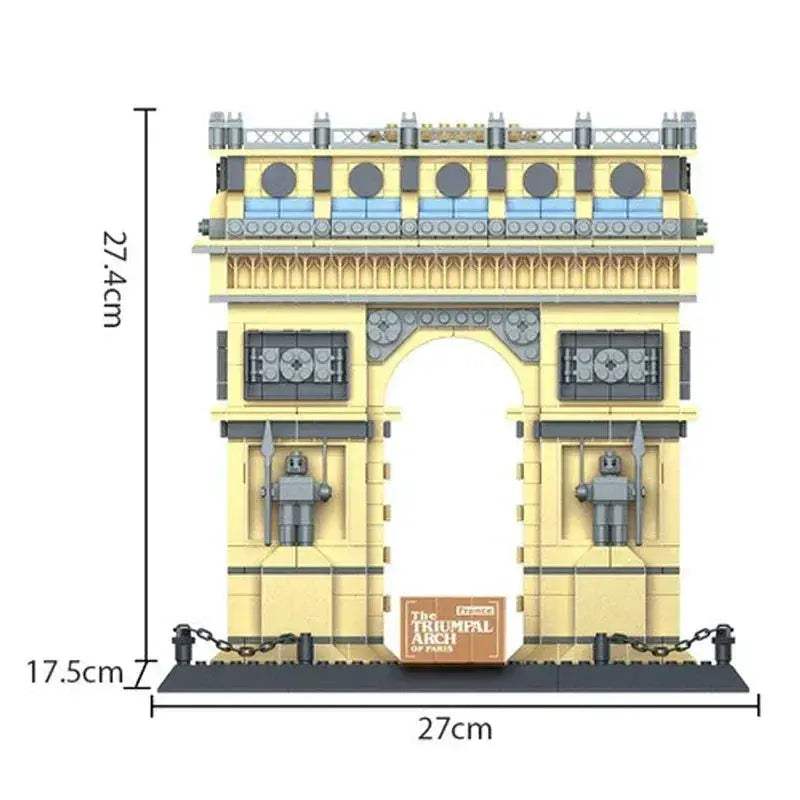 Arc de Triomphe Building Blocks Set Lego Compatible 1377 Pieces - ToylandEU