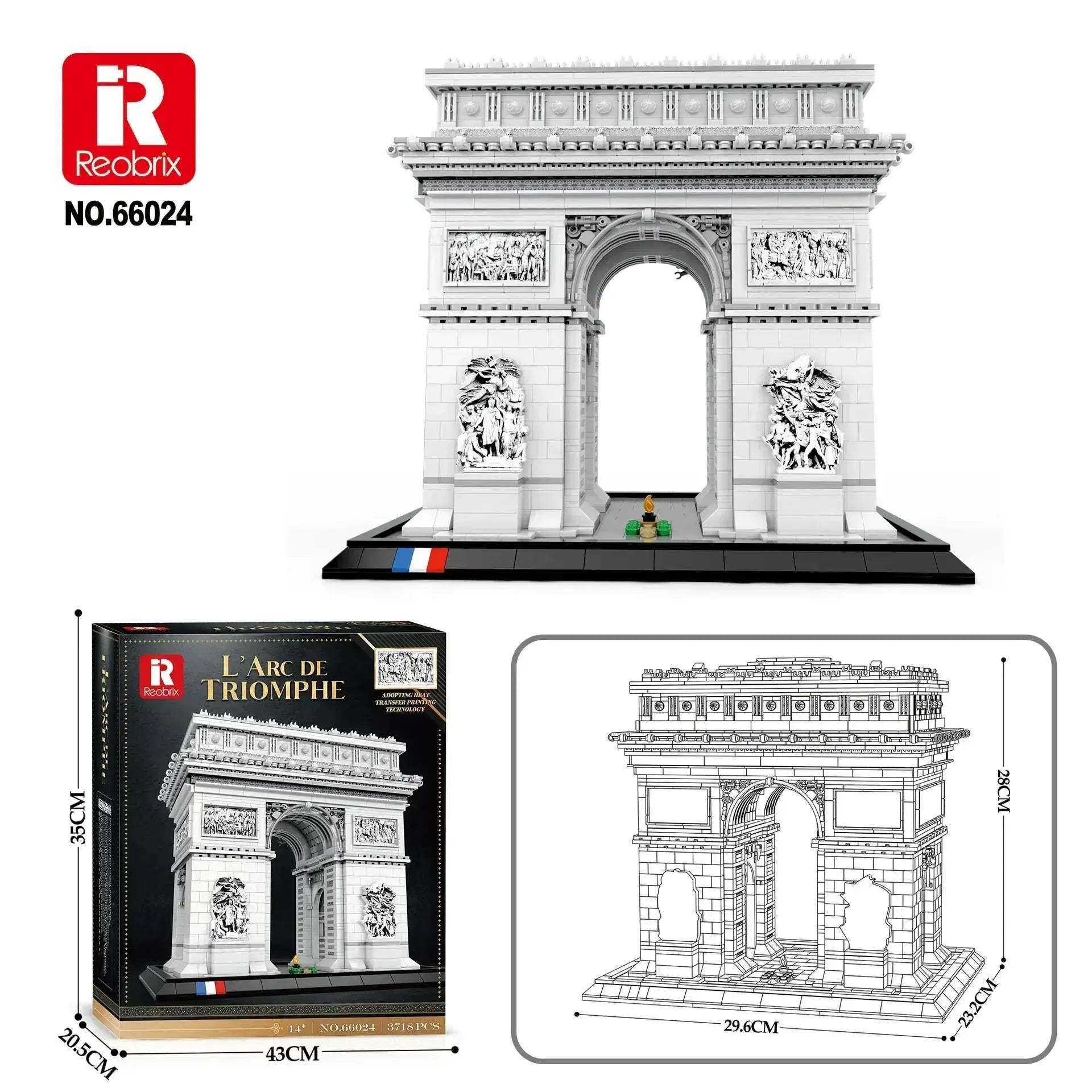 Arc de Triomphe Building Blocks Set Lego Compatible 3718pcs - ToylandEU
