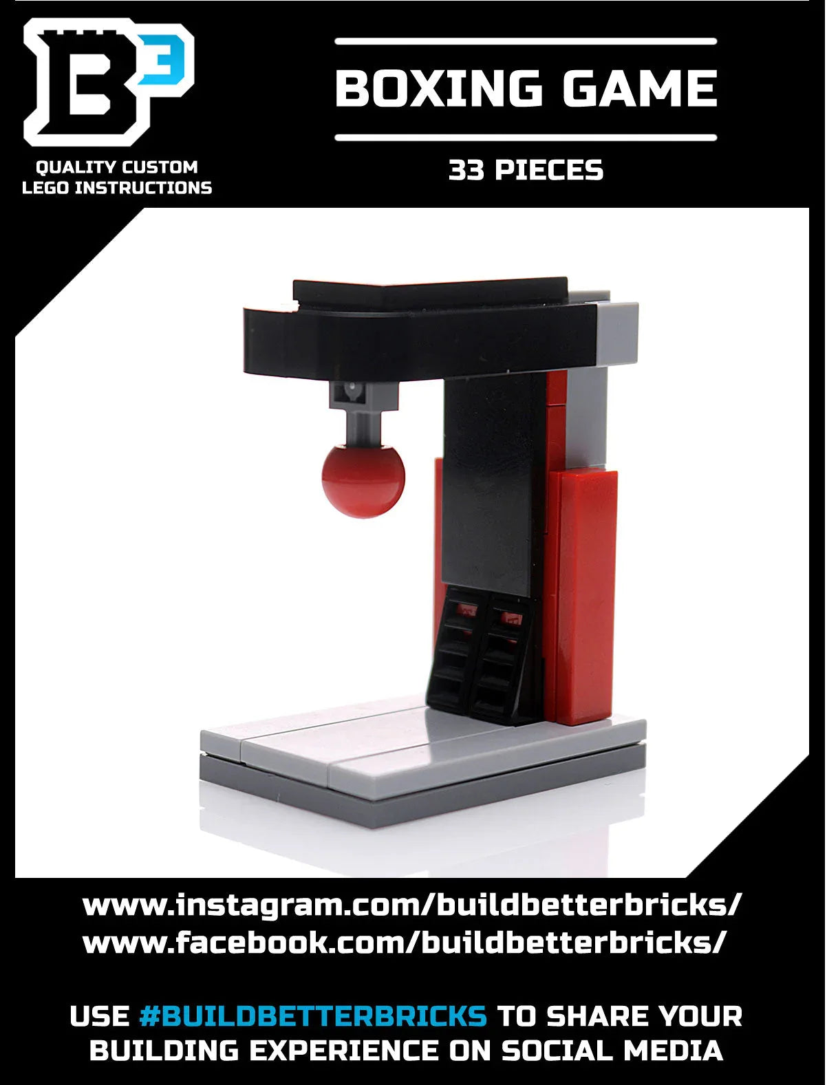 Arcade Boxing Game Machine made using LEGO Parts - B3 Customs - ToylandEU