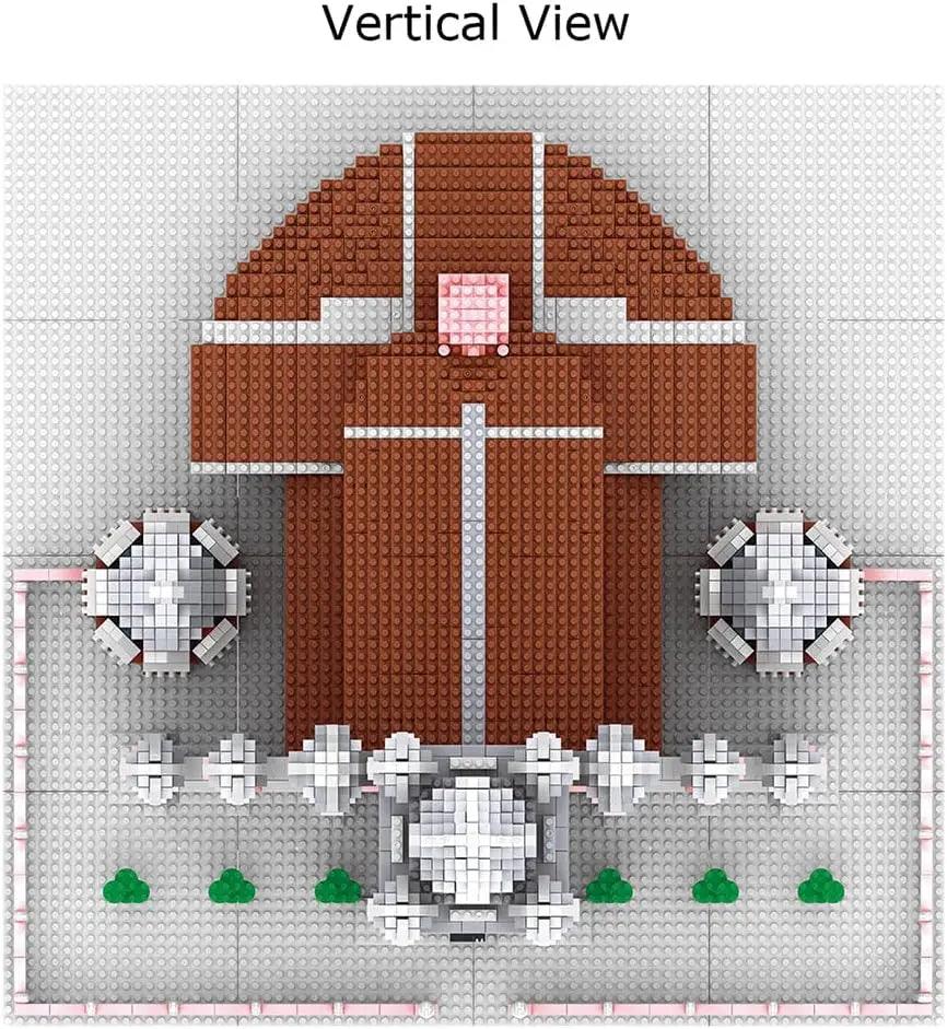 Architecture Building Block Set | 7000+ Pieces | 1:160 Scale | Pink Church