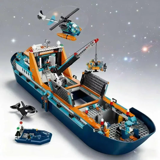 Disney Arctic Explorer Building Blocks Boat Set Floatable - ToylandEU