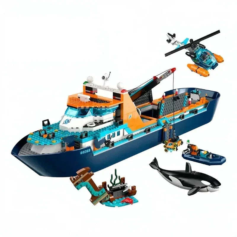 Disney Arctic Explorer Building Blocks Boat Set Floatable - ToylandEU