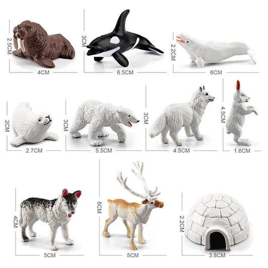 Arctic Safari Deluxe Hand-Painted Animal Figurines Set - Unique Models - ToylandEU