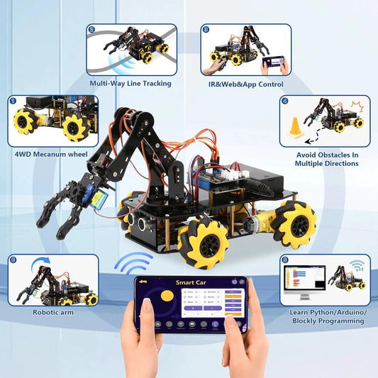  Arduino Enabled 5DOF Smart Robot Arm Kit With ESP32 -  ToylandEU™