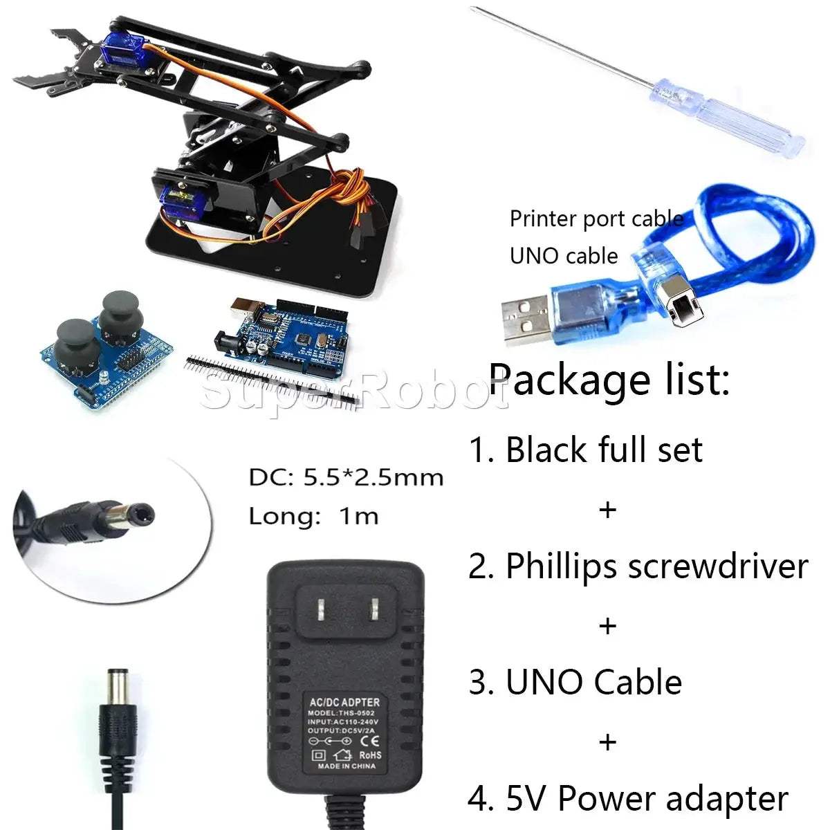 Arduino Robot Arm Kit With Four DoF Claw System - ToylandEU