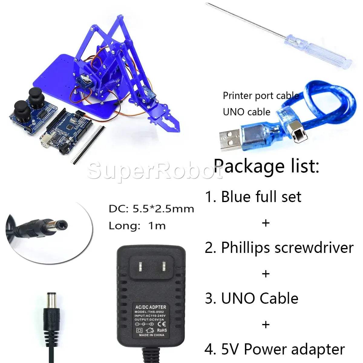 Arduino Robot Arm Kit With Four DoF Claw System - ToylandEU