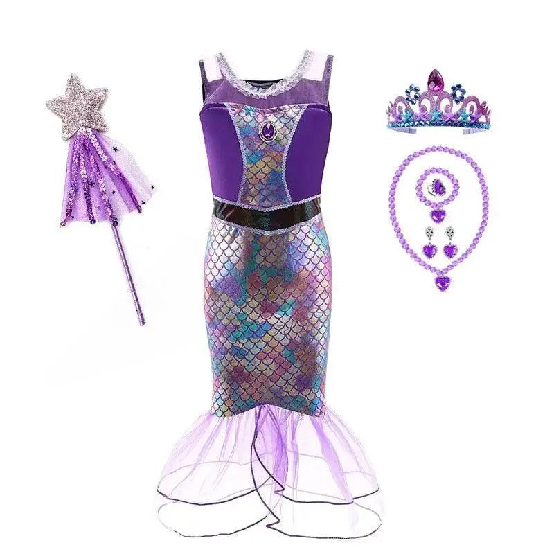  Ariel Mermaid Princess Costume Gown for Girls -  Cosplay Costume -  ToylandEU™