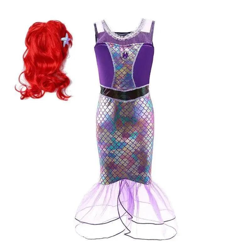  Ariel Mermaid Princess Costume Gown for Girls -  Cosplay Costume -  ToylandEU™