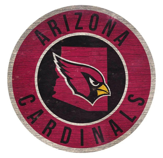  Arizona Cardinals 12 Inch Round Wood Sign State Design -  ToylandEU™