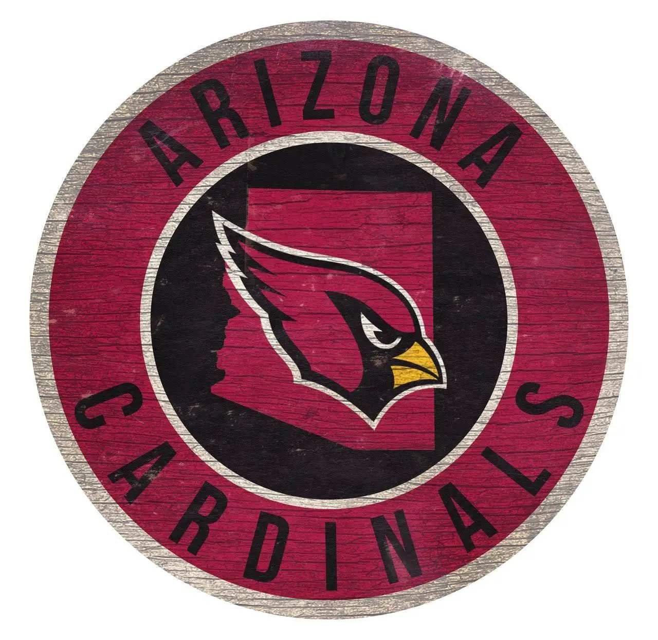  Arizona Cardinals 12 Inch Round Wood Sign State Design -  ToylandEU™