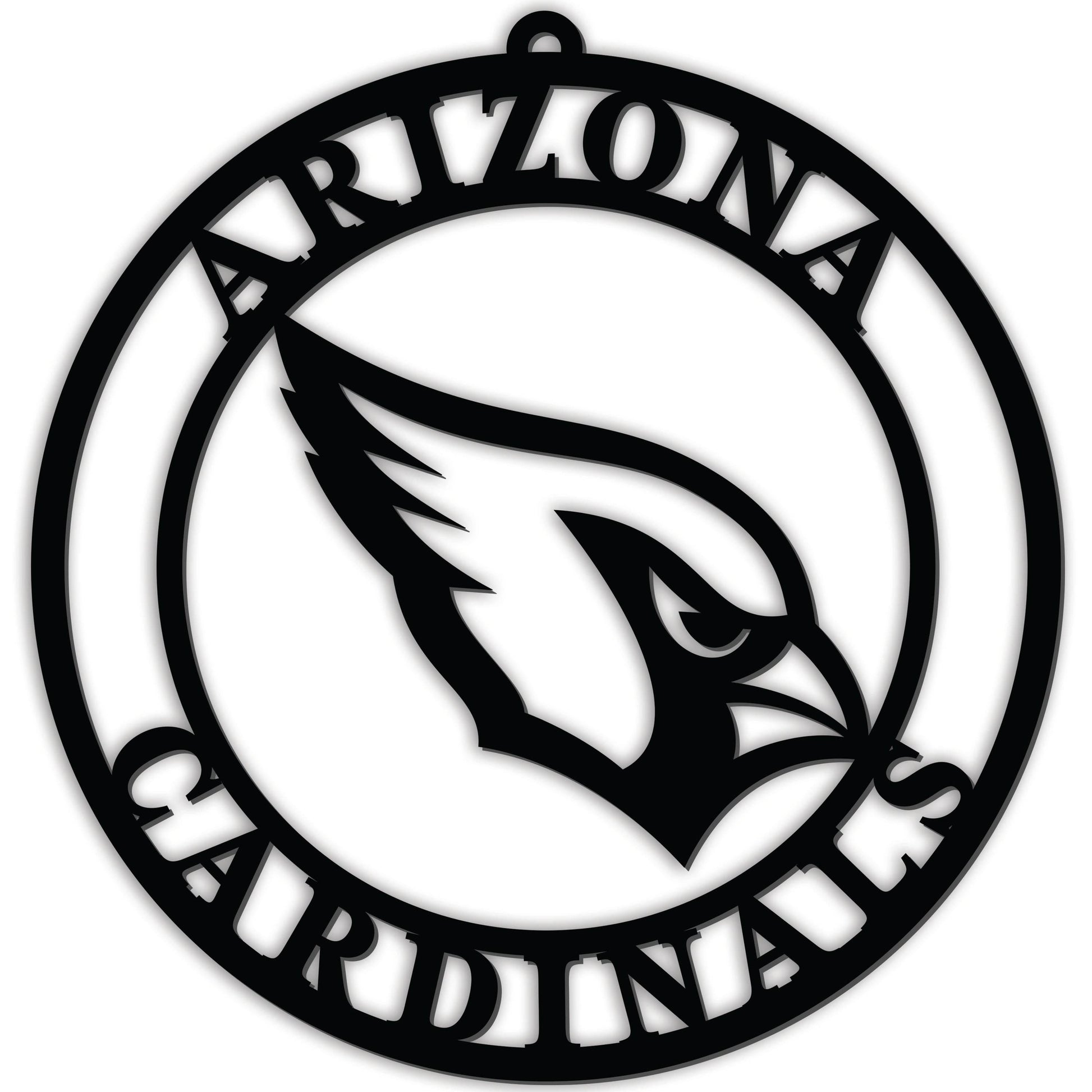 Arizona Cardinals 16 Inch Black PVC Door Hanger Sign - ToylandEU