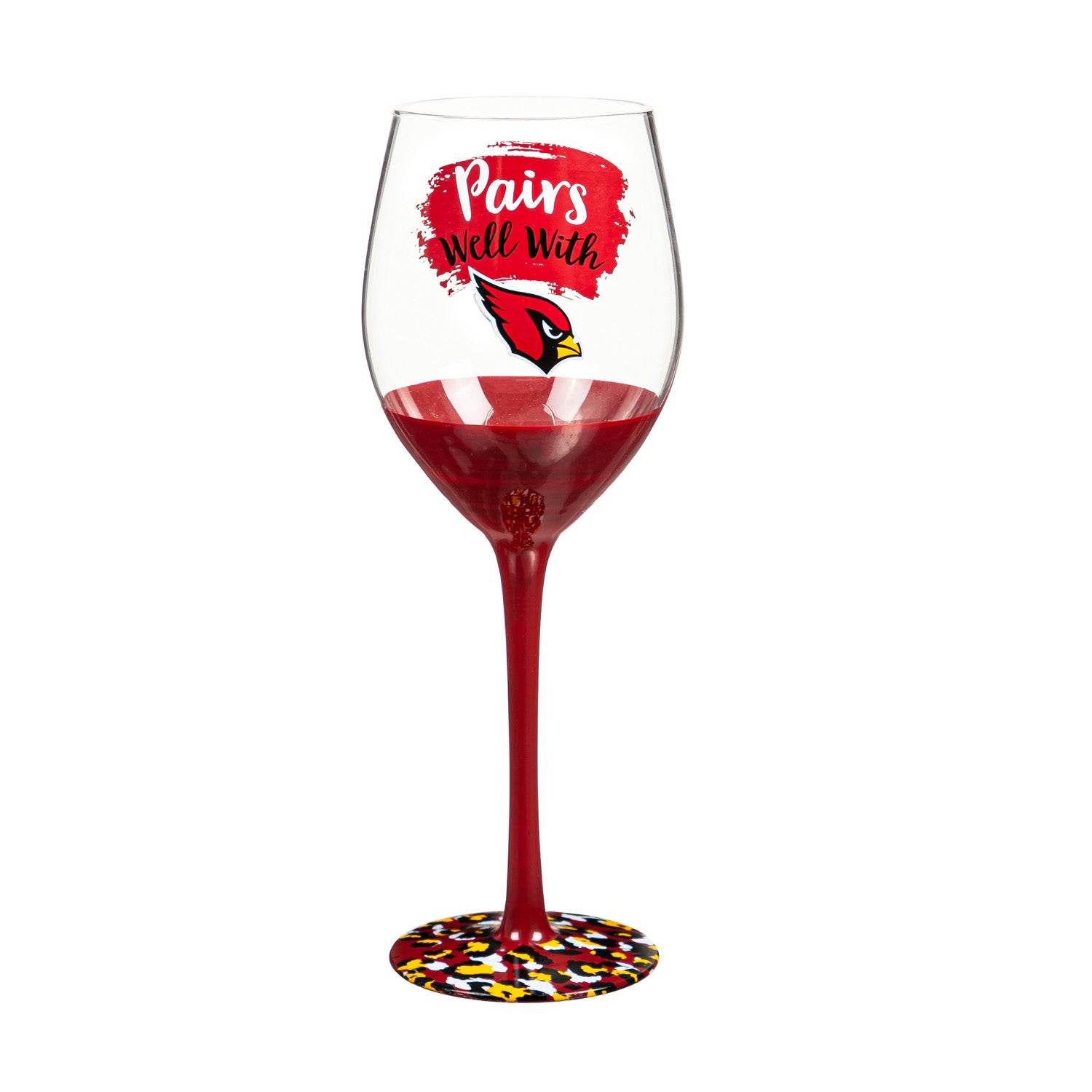 Arizona Cardinals 17oz Stemmed Wine Glass Gift Box Set - ToylandEU
