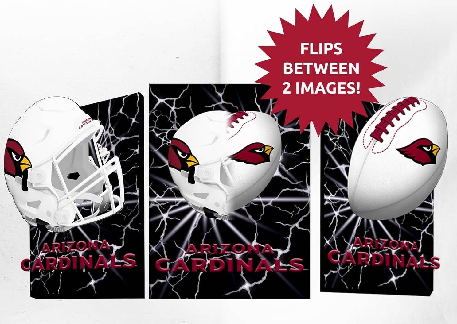 Arizona Cardinals 3D Art Print 12x16 Lightning Flip - ToylandEU