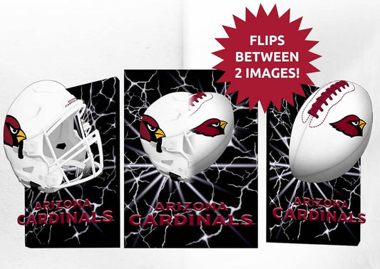 Arizona Cardinals 3D Art Print 12x16 Lightning Flip - ToylandEU
