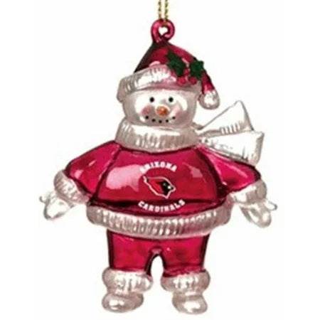 Arizona Cardinals Crystal Snowman Ornament 2 3 4 Inch - ToylandEU