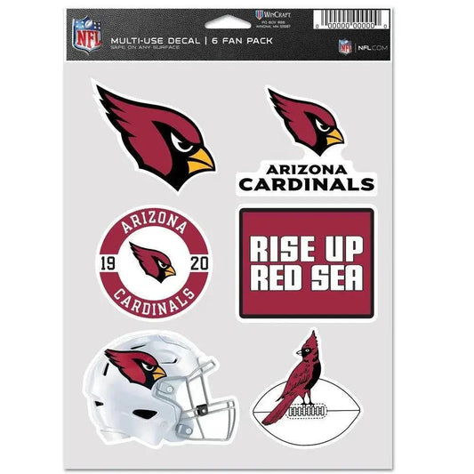  Arizona Cardinals Decal Multi Use Fan Pack Six Decals -  ToylandEU™