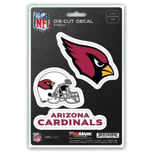  Arizona Cardinals Die Cut Decal Pack 3 Premium Clear Vinyl -  ToylandEU™