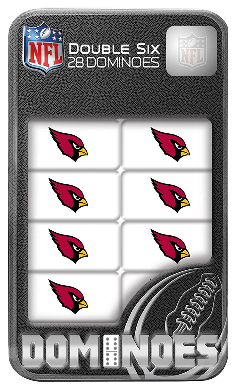 Arizona Cardinals Dominoes Set in Tin Box 28 Resin Dominoes - ToylandEU