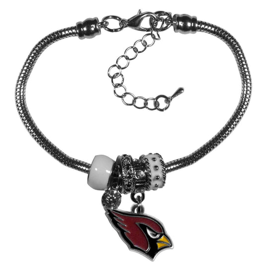 Arizona Cardinals Euro Bead Bracelet With Rhinestones - ToylandEU