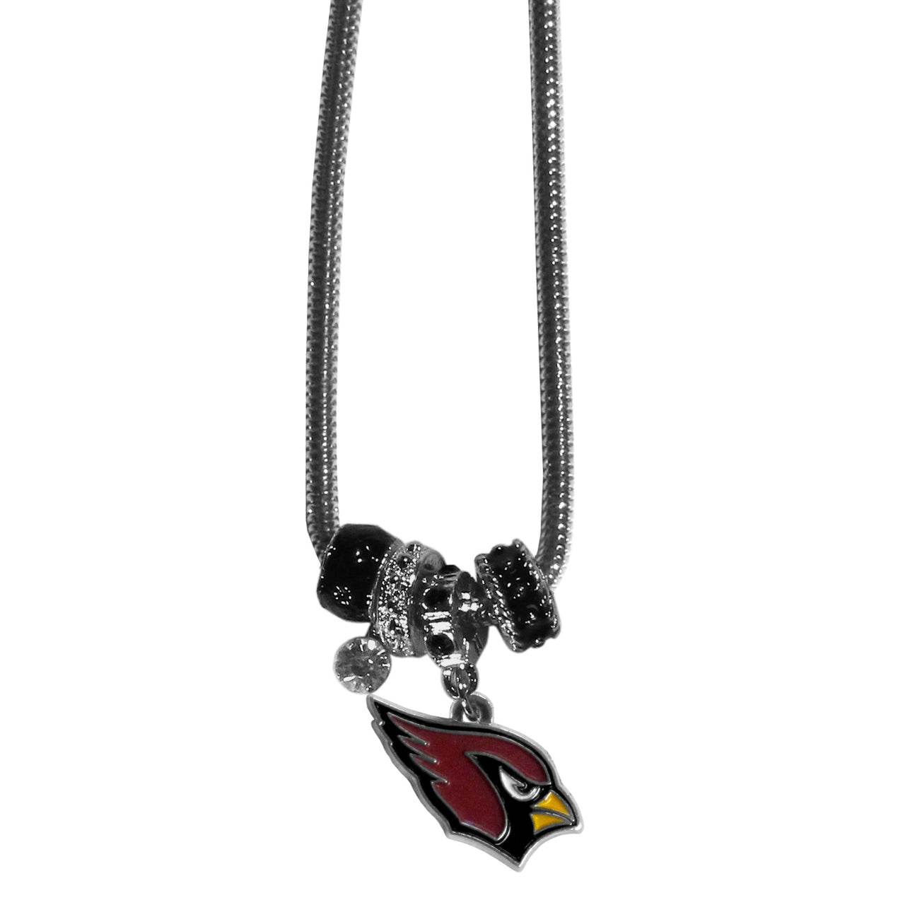 Arizona Cardinals Euro Bead Necklace With Rhinestones - ToylandEU