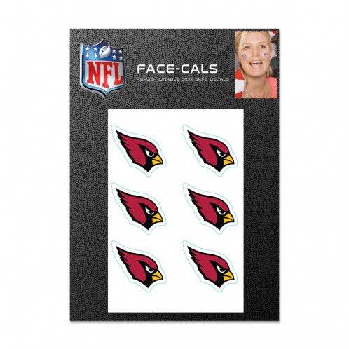 Arizona Cardinals Face Tattoos Skin Safe Waterless Decals - ToylandEU
