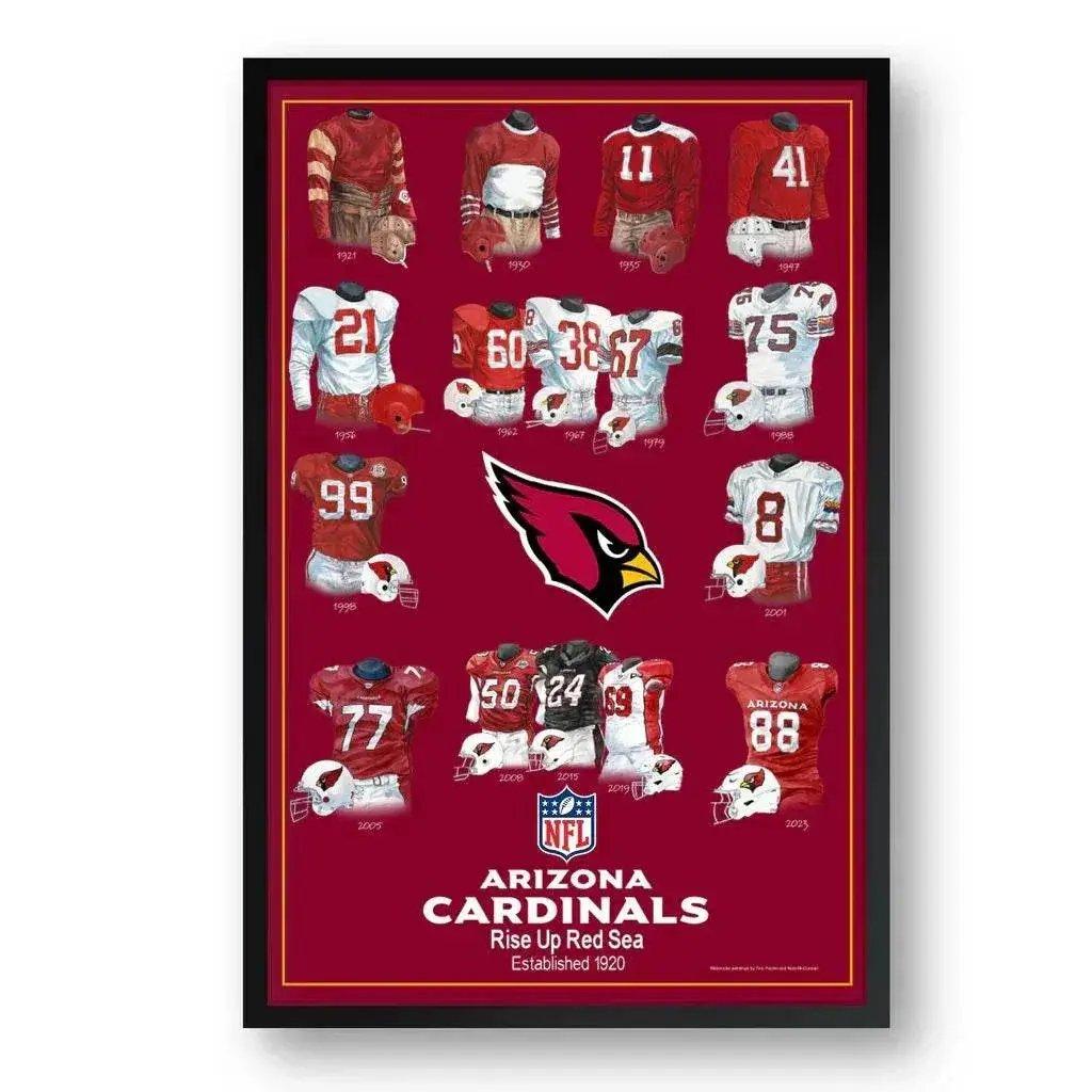  Arizona Cardinals Framed Print Uniform Heritage 10x13 -  ToylandEU™
