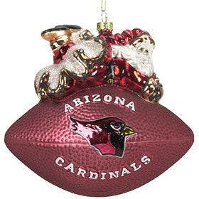 Arizona Cardinals Glass Football Ornament Peggy Abrams - ToylandEU