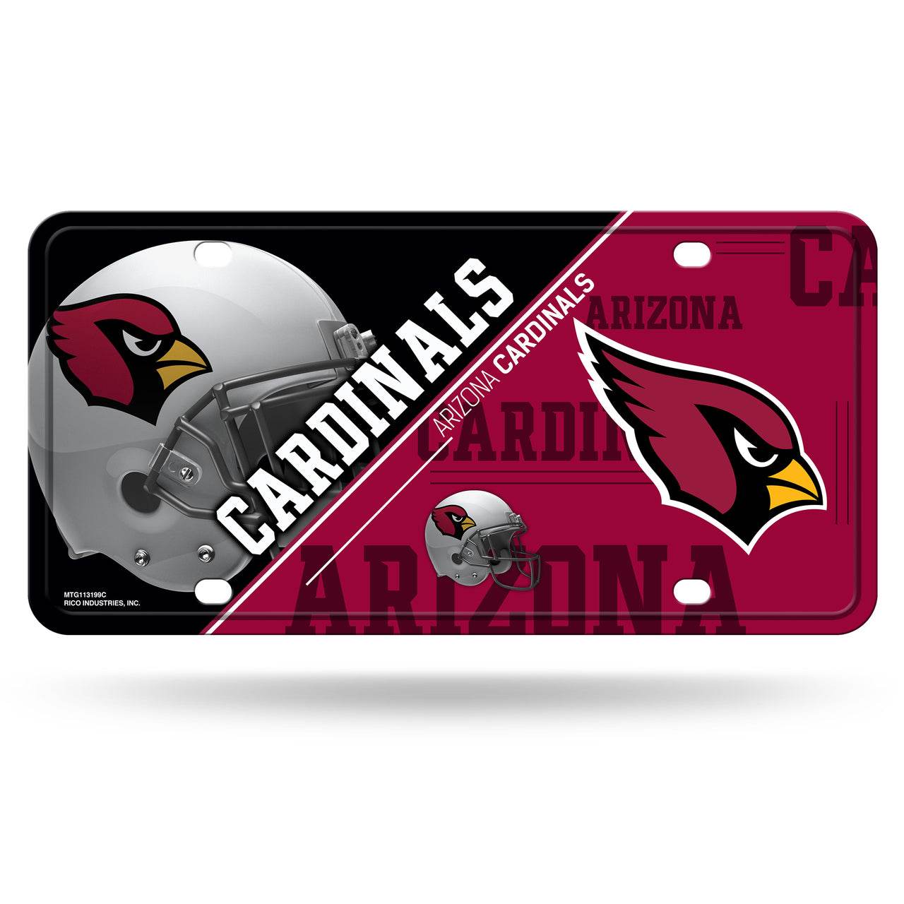 Arizona Cardinals License Plate Aluminum 6x12 Standard Size - ToylandEU