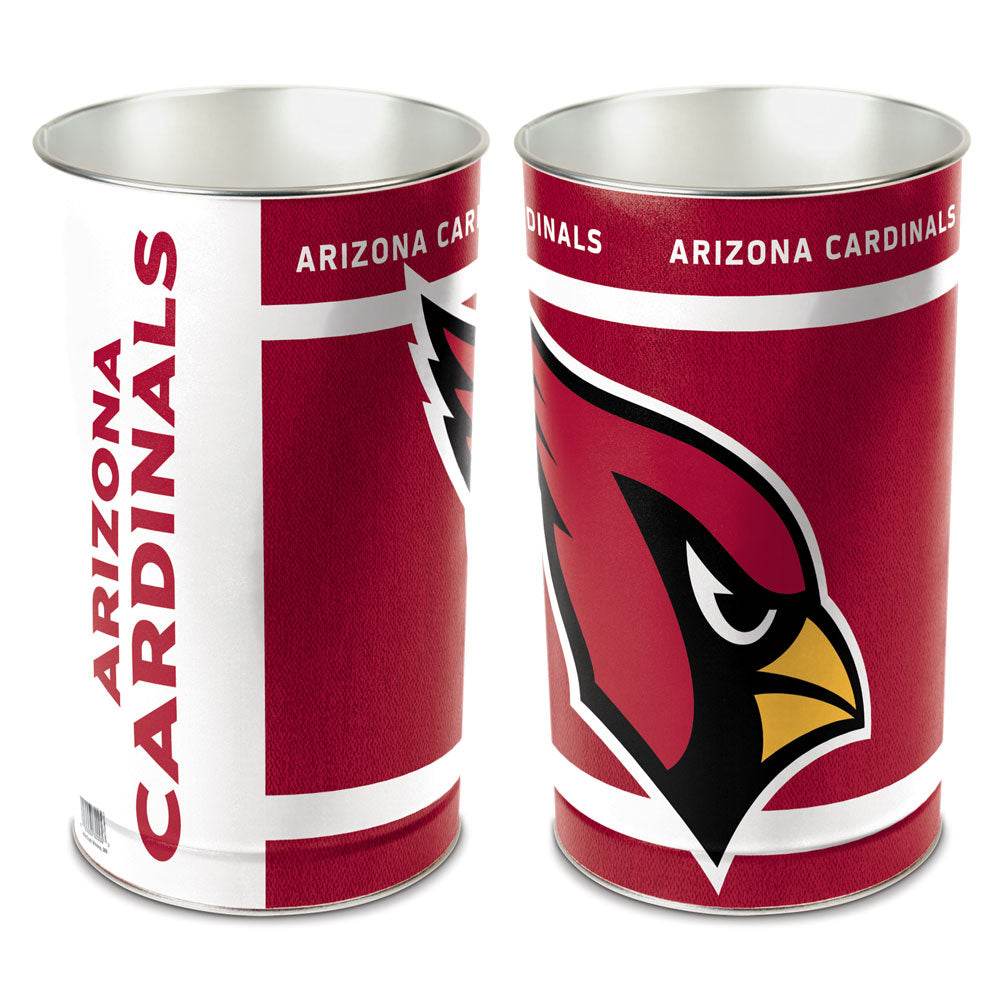 Arizona Cardinals Metal Wastebasket 15 Inch Team Decor - ToylandEU
